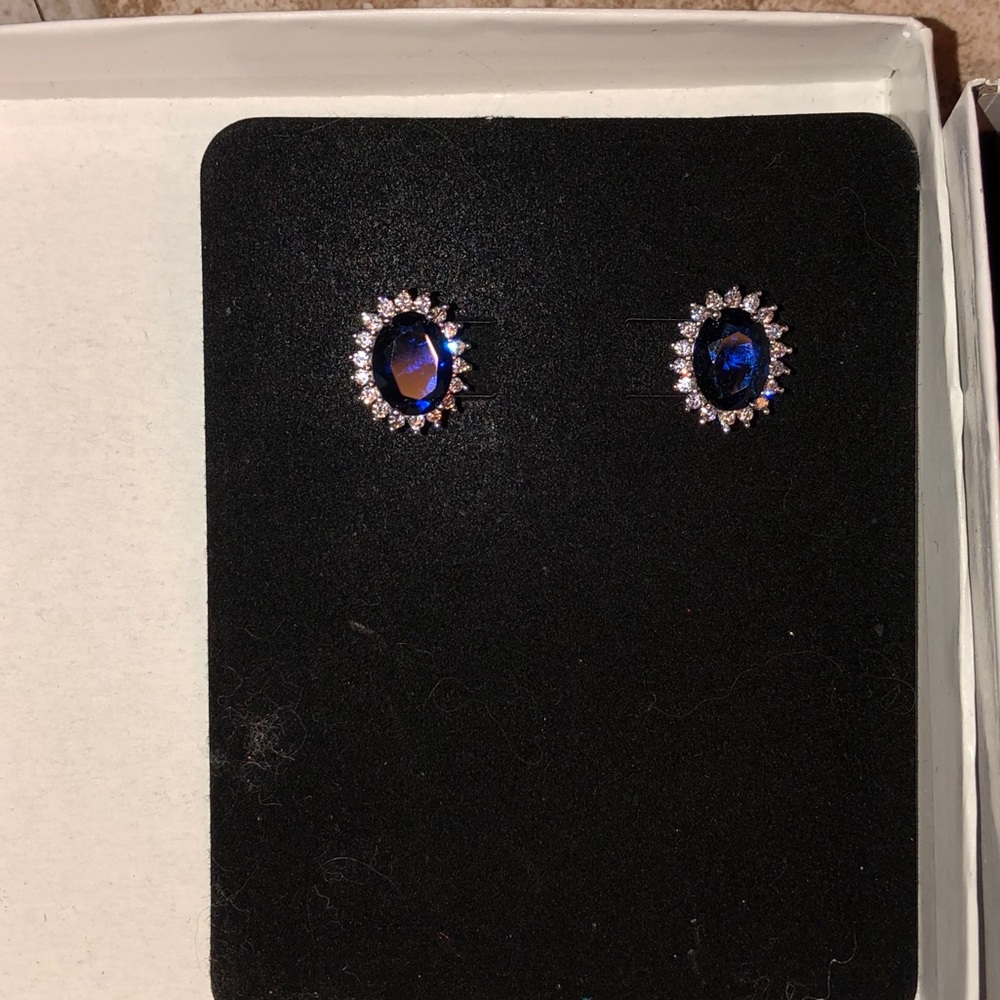 Blue sapphire earrings
